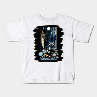 Midnight Scavenger: The Urban Raccoon's Tale Kids T-Shirt